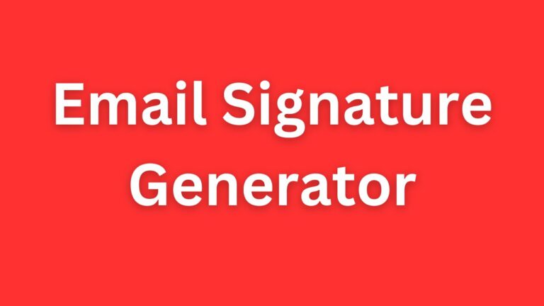 Email Signature Generator