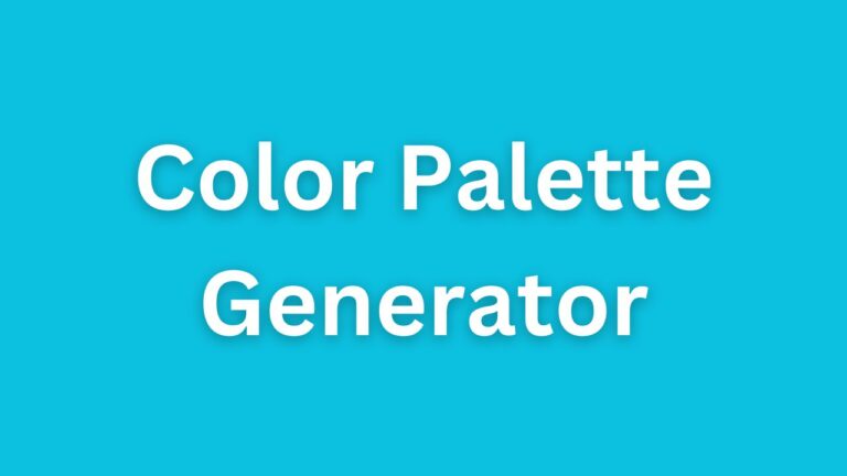 Color Palette Generator