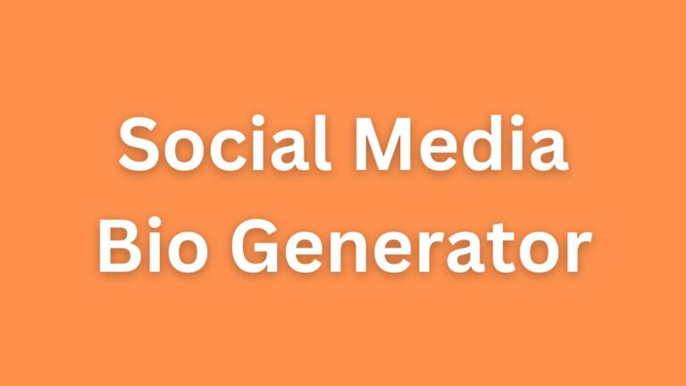 Social Media Bio Generator