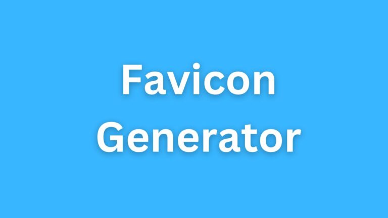 Favicon Generator